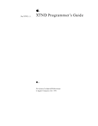 XTND Programmer's Guide for XTND