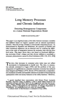 Long Memory Processes and Chronic Inflation