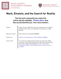 Mach, Einstein, and the Search for Reality