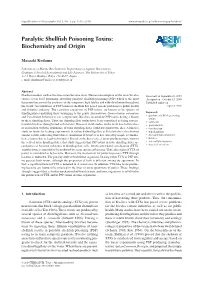 Paralytic Shellfish Poisoning Toxins: Biochemistry and Origin
