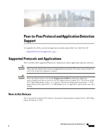 Peer-To-Peer Protocol and Application Detection Support