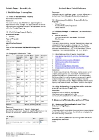 1. World Heritage Property Data 2. Statement of Outstanding Universal