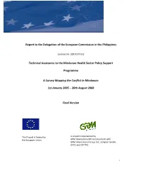 A Survey Mapping the Conflict in Mindanao
