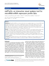 An Interactive Visual Analysis Tool for Microrna-Mrna Expression Profile Data