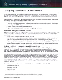 Configuring Ipsec Virtual Private Networks