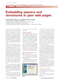 Embedding Spectra and Structures in Your Web Pages