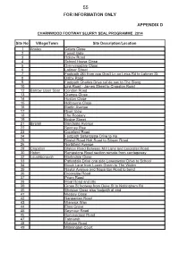 For Information Only Appendix D