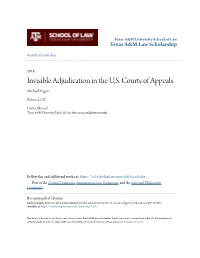 Invisible Adjudication in the U.S. Courts of Appeals Michael Kagan