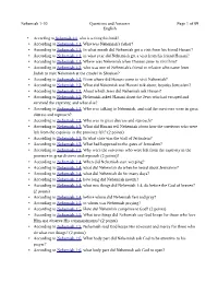 Nehemiah 1-10 Questions and Answers Page 1 of 69 English