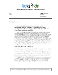 Overview of Implementation of the Action Plan for the Environment