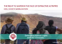 The Right to Water in the Face of Extractive Activities Civil Society Mobilisation