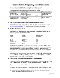 Tiedown Permit Frequently Asked Questions