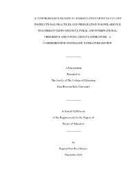 A Comprehensive Review of Dissertations from 2010 to 2019