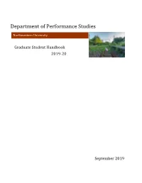 Department of Performance Studies
