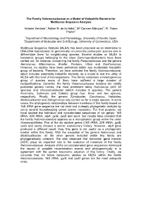 The Family Halomonadaceae As a Model of Halophilic Bacteria for Multilocus Sequence Analysis