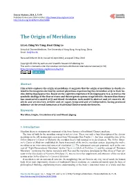 The Origin of Meridians