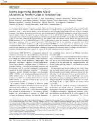 Exome Sequencing Identifies PDE4D Mutations As Another Cause of Acrodysostosis