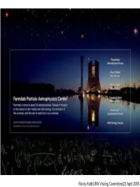 Particle Astrophysics Center
