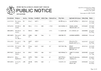 Public Notice &gt;&gt; Licensing and Management System Admin &gt;&gt;