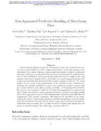 Tree-Aggregated Predictive Modeling of Microbiome Data