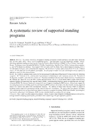 A Systematic Review of Supported Standing Programs