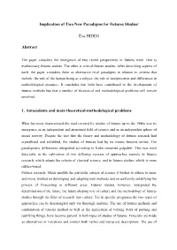 Implication of Two New Paradigms for Futures Studies1 Éva HIDEG