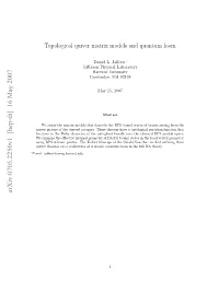 Topological Quiver Matrix Models and Quantum Foam
