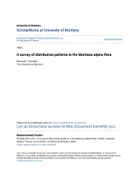 A Survey of Distribution Patterns in the Montana Alpine Flora