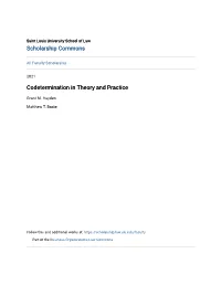 Codetermination in Theory and Practice