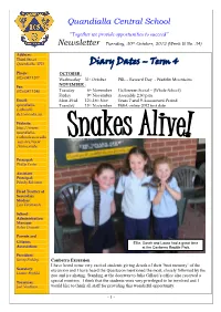 Diary Dates – Term 4