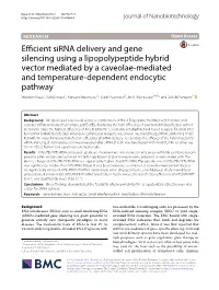 Efficient Sirna Delivery and Gene Silencing Using a Lipopolypeptide Hybrid Vector Mediated by a Caveolae-Mediated and Temperatur