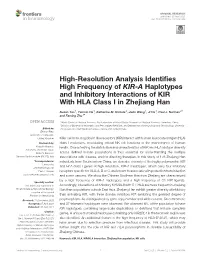 High-Resolution Analysis Identifies High Frequency of KIR-A