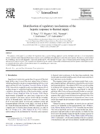 Identification of Regulatory Mechanisms of the Hepatic