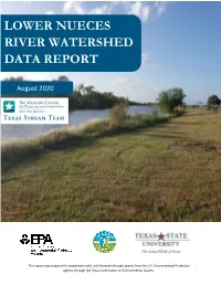Lower Nueces River Watershed Data Report