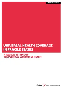 Universal Health Coverage in Fragile States