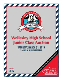 Class of 2016 Junior Auction Program