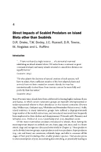 Direct Impacts of Seabird Predators on Island Biota Other Than Seabirds D.R