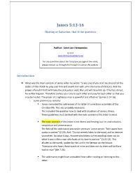 James 5:13-16