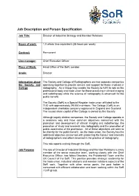 Job Description and Person Specification