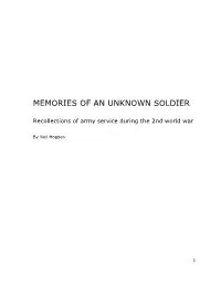 Memories of an Unknown Soldier