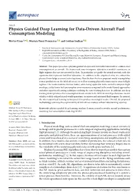 Physics Guided Deep Learning for Data-Driven Aircraft Fuel Consumption Modeling