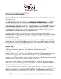 REQUEST for QUALIFICATIONS Chinese American Legacy Artwork Project