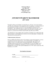 Student/Parent Handbook 2017-2018