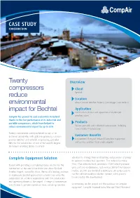 Twenty Compressors Reduce Environmental Impact for Bechtel