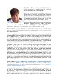 Clementina I. Akran Is Currently a Senior Data Scientist and Heads the Open Data / Data Revolution and Visualisation Section, Data Science Division (DSD) at Stats SL