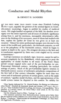 Conductus and Modal Rhythm