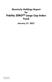 Fidelity ZEROSM Large Cap Index Fund