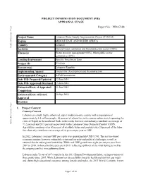 PROJECT INFORMATION DOCUMENT (PID) APPRAISAL STAGE Report No.: PIDA7388