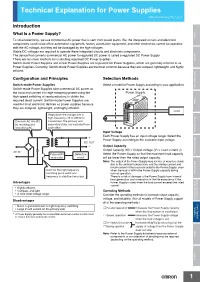 Technical Explanation for Power Supplies