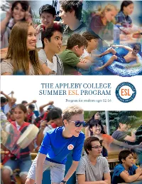 The Appleby College Summer Eslprogram